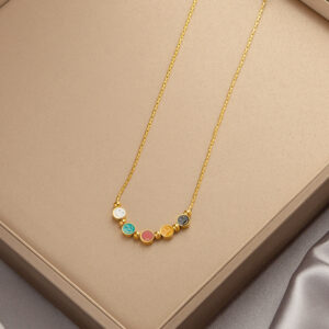 Color smiley face necklace