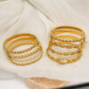 Wholesale zircon-studded clasp gold bracelet versatile stainless steel jewelry