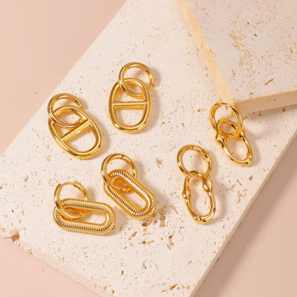 O1CN018uri4E21r0EO8hdEL_2217679087037-0-cib Wholesale fashionable versatile stainless steel hoop earrings