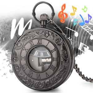 Black Music Pocket Watch-Sky City