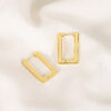 Wholesale Golden geometric square earrings