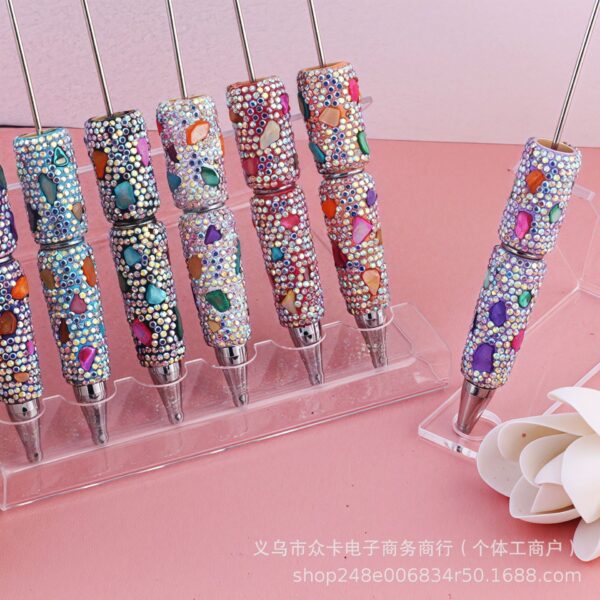 O1CN018y4TN71okxyiCeGiH_2218132465264-0-cib Wholesale Colorful Shell Full Diamond DIY Fancy Beadable Pens