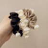 Wholesale satin hanging Pearl large hair Ring women's hair rope hair band