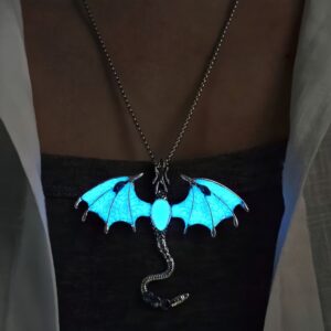 Wholesale Ice Dragon Zodiac Dragon Luminous Necklace