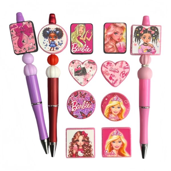 O1CN0191mvjH1XL058OPzxF_2221270072906-0-cib Wholesale Cross-border popular Barbie princess printed 3D silicone beads, creative internet celebrity jewelry, DIY bracelet accessories, color printed beads