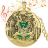 Wholesale Vintage Creative Broom Castle Music Octave Box Pocket Watch