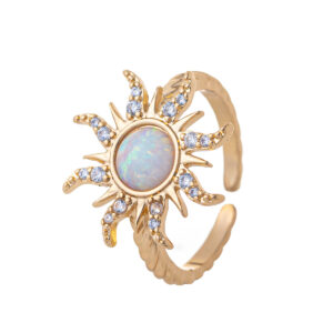 White opal ring