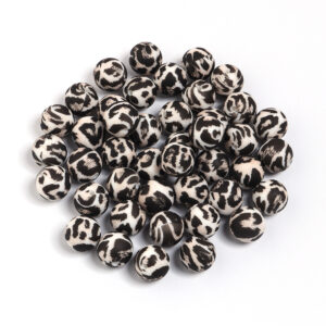 Flower leopard / Diameter 15mm, aperture 2.4mm, 5 pieces/pack