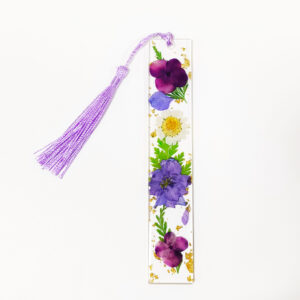 White daisy + purple petals