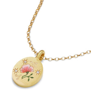 Pink peach blossom-necklace