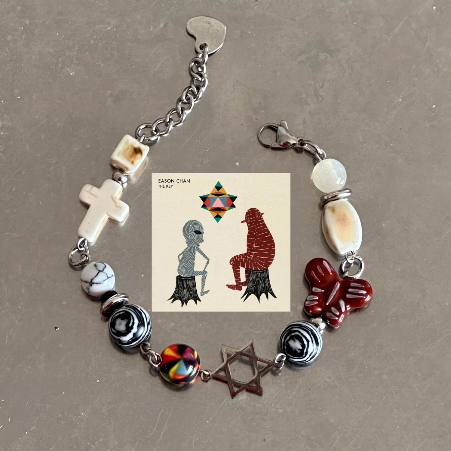 Wholesale Eason Chan Album Collection Bracelet Eason Same Style Impression Beaded Bracelet Album Cover DIY Jewelry Original