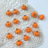 Wholesale 10pcs 3D Hot Sale Halloween Hot Sale Pumpkin Three-dimensional Silicone Cartoon DIY Beads