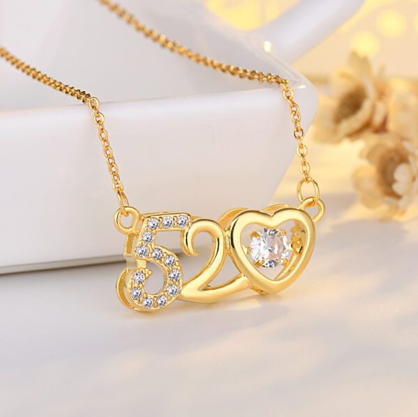 Wholesale 520 Digital Heart- Pendant Necklace