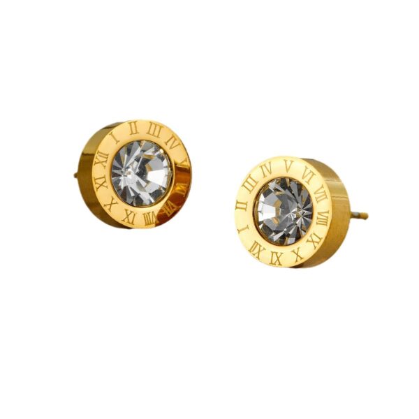 Wholesale titanium steel Lucky Grass earrings