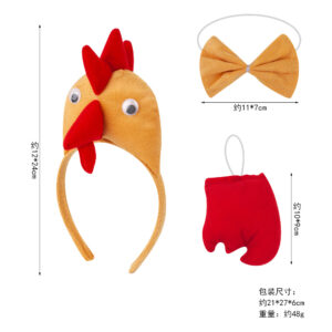 Three-dimensional yellow chicken three-piece set