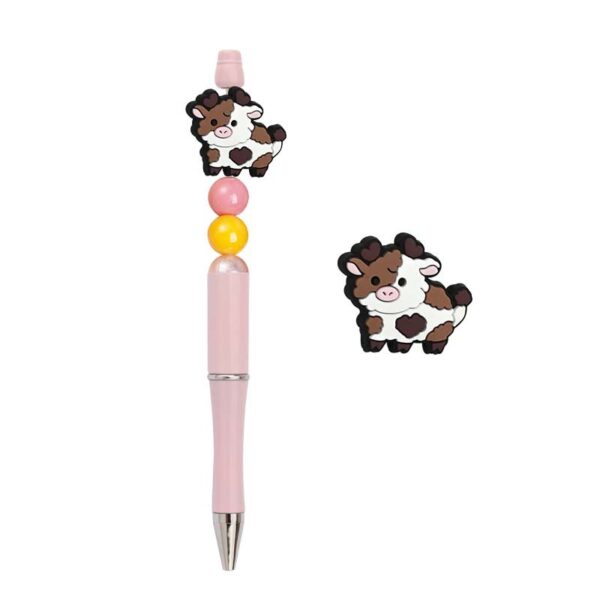 Wholesale Cartoon Calf Beads Pvc Soft Glue Patch Rice DIY Focal Beads