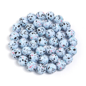 Blue colored stone / Diameter 15mm, aperture 2.4mm, 5 pieces/pack