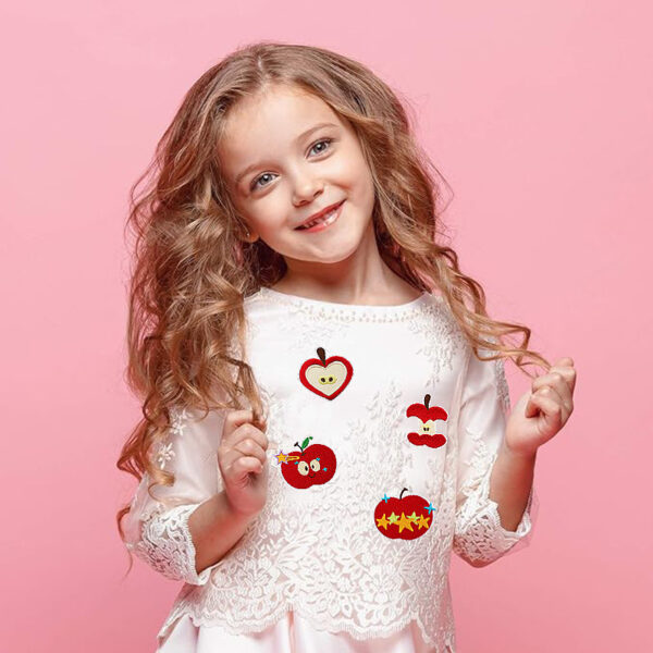 Wholesale Cartoon Apple Embroidered Fabric Patch Apple Cake Patch