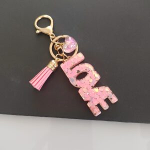 Pink key pendant / Love key pendant