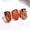 Wholesale Natural rough stone irregular gold ring