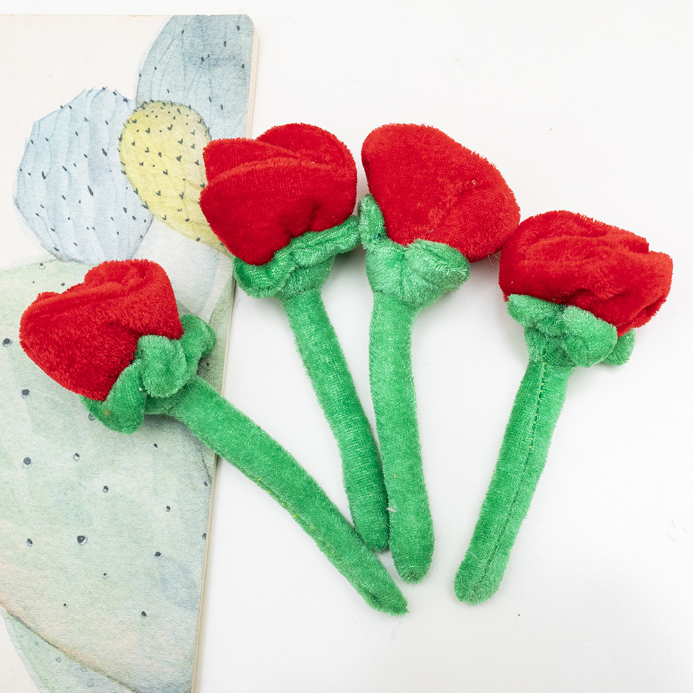 Wholesale Fabric Suower Rose Plush Toy Curtain Buckle Valentine's Day Bouquet