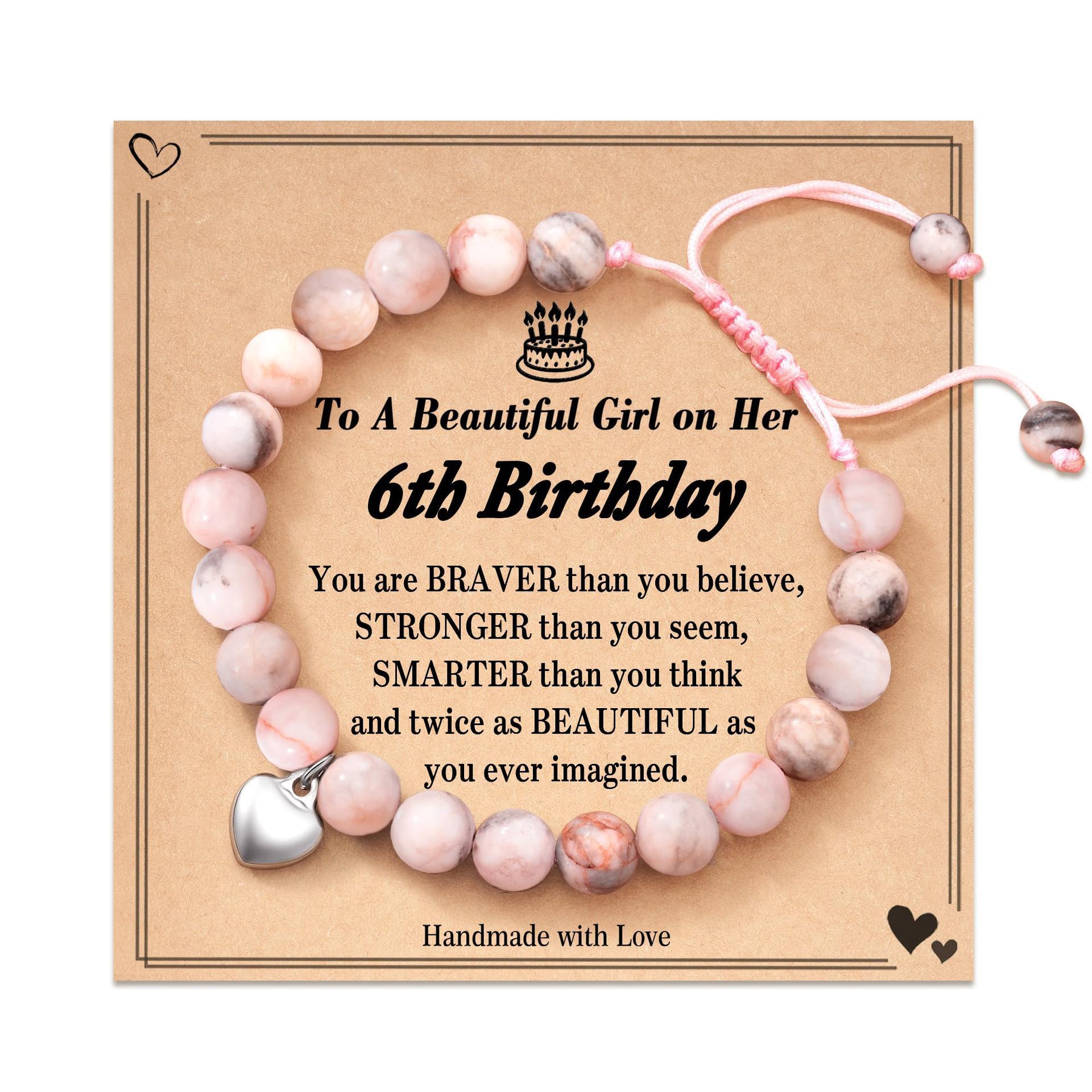 Wholesale Pink St Careless Eye Peach Heart Butterfly Natural Stone Bracelet