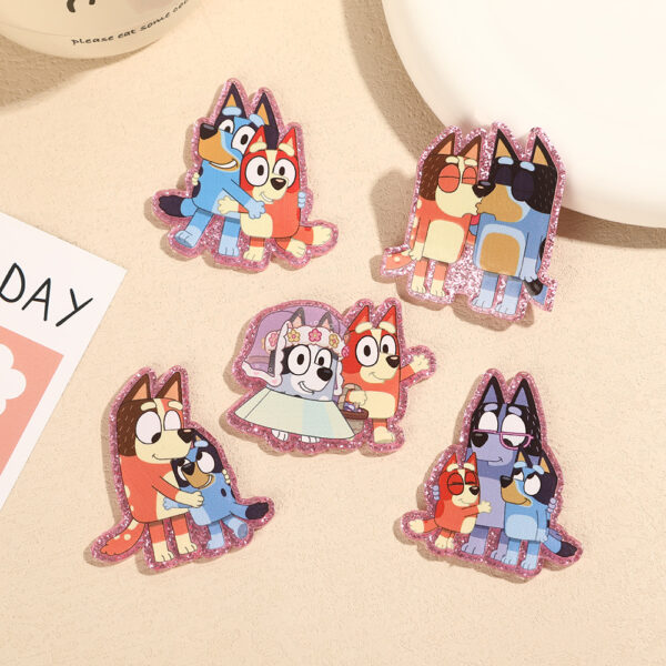 Wholesale glitter acrylic applicator DIY jewelry aessories chilen's cute backpack aessories