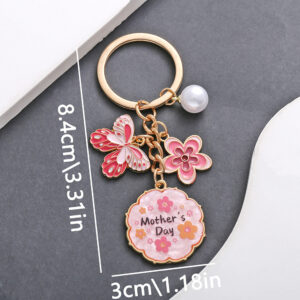 ER702-Drop Pink Mother's Day Keychain -13.7g