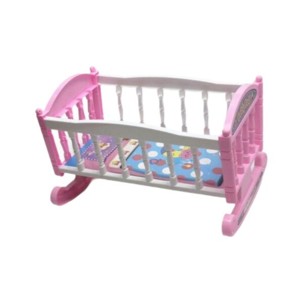 Wholesale Large Assembled Shaking Bed Play House Toy Simulation Small Furniture Doll House Princess Role Playing Baby Shaking Bed