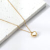 Wholesale 18k Gold-Plated Heart Pendant Stainless Steel Necklace