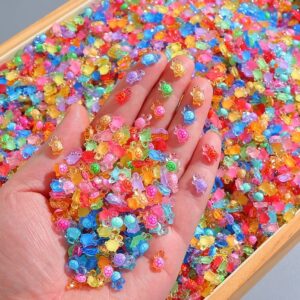 Resin 8mm*6mm luminous turtle 50 pieces [random color] / 9.3cm large cartoon quicksand turtle