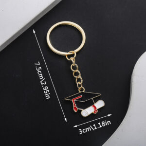 Wholesale Graduation Season Students Graduation Cap Oil Drop Keychain