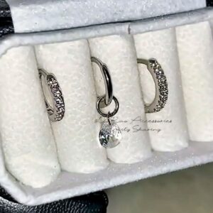 Wholesale Super Flash Cross Tassel Round Diamond Earrings