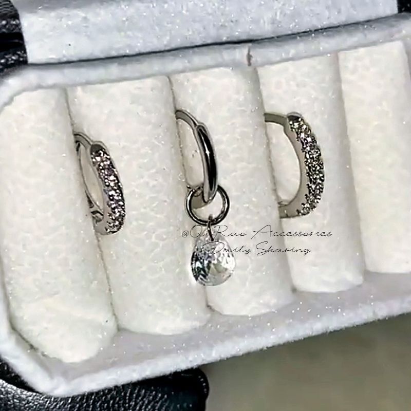 Wholesale Ser Flash Cross Tassel Round Diamond Earrings