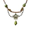 Wholesale Green Butterfly Ceramic Beaded Choker Necklace for Women