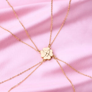 Dumb Gold Clover Necklace