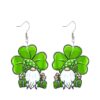 Wholesale St. Patrick's Day four-leaf clover acrylic earrings