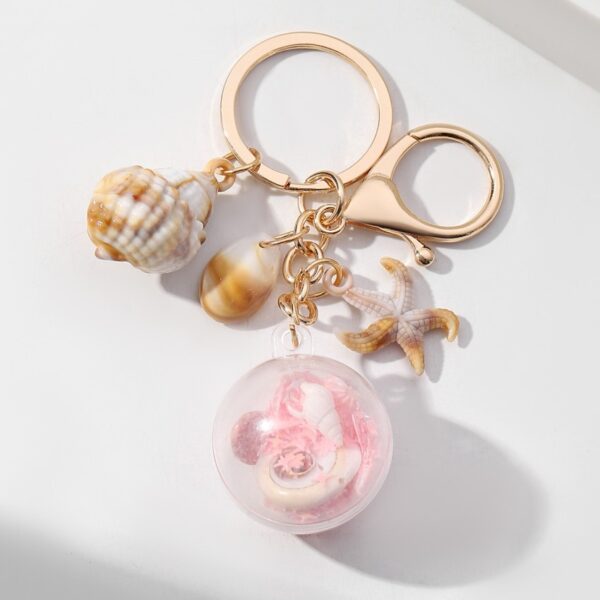 Wholesale Seaside Vacation Shell Conch Sea Star Keychain