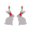 Wholesale Easter Cute Rabbit Easter Egg Carrot Earrings
