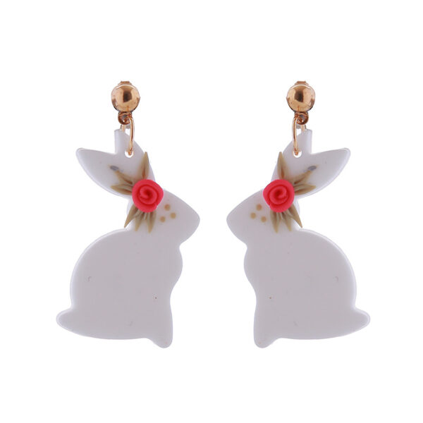 Wholesale Easter Cute Rabbit Easter Egg Carrot Earrings