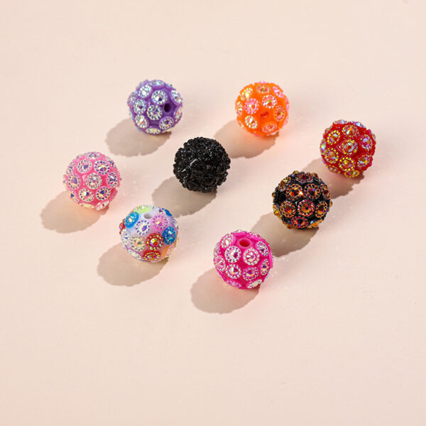 Wholesale 2025 Acrylic Sunflower Resin Diamond Ball DIY Beaded Jewelry Source Factory Wholesale Colorful Beads Loose Beads