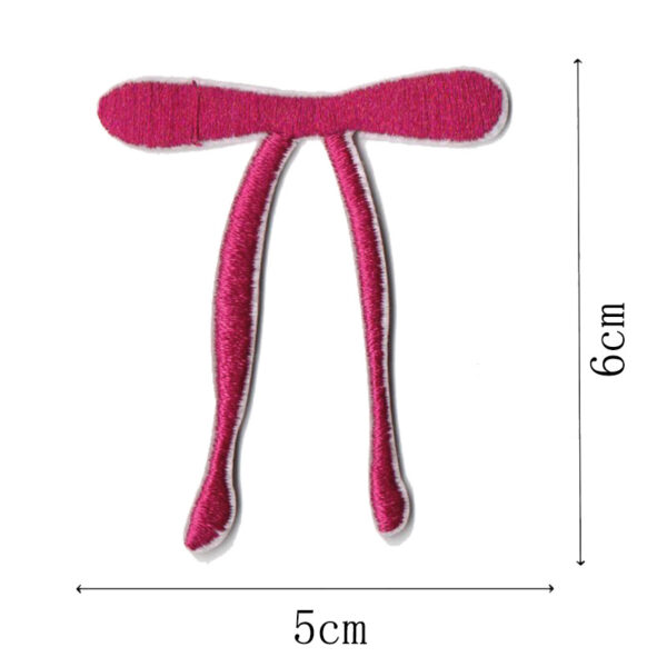 Wholesale Pink bow embroidery DIY Patches