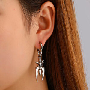 Wholesale Retro Skull Gothic Punk Halloween Earrings