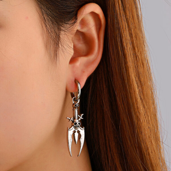 Wholesale Retro Skull Gothic Punk Halloween Earrings
