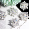 Wholesale Christmas Alloy Double-Sided Snowflake Straight-Hole Loose Beads