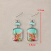 Wholesale Western style geometric printing cactus turquoise earrings