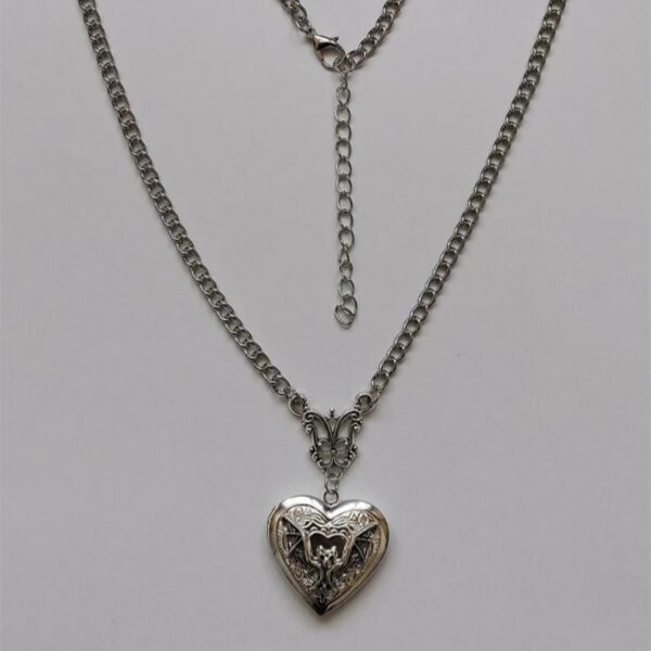 Wholesale Mini Silver Heart Photo Box Stainless Steel Necklace