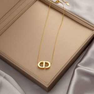 Pig Nose Letter Necklace