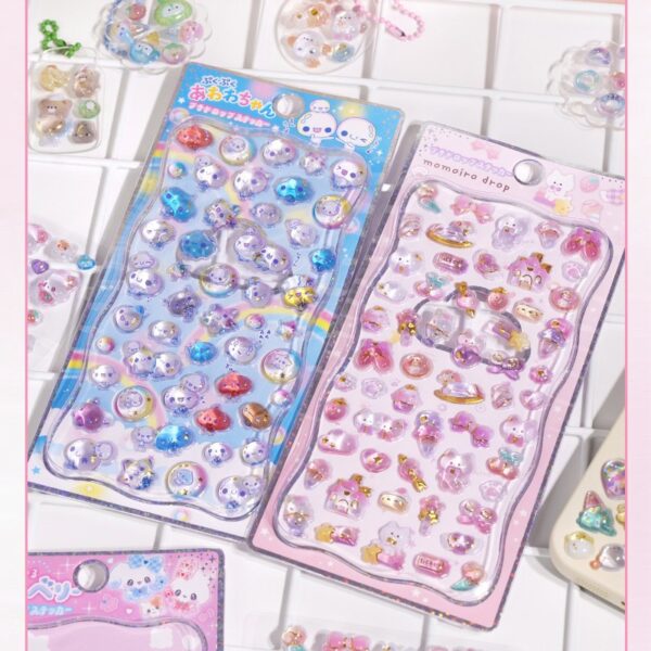 Wholesale Japanese-Style Small Nose Bke Stereo Relief Stickers Children's Animal Crystal Phone Case DIY Decorative Stickers