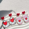 Wholesale Valentine's Day Pink Love Acrylic Earrings